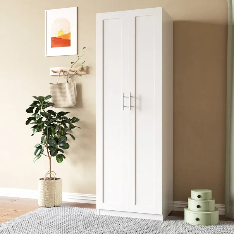 High Wardrobe/Armoires with 3 Shelves