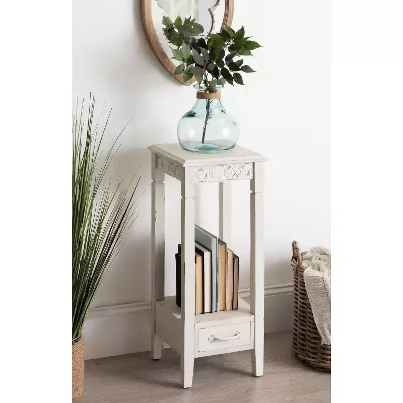 Square Wood Tea Table 12x12x30