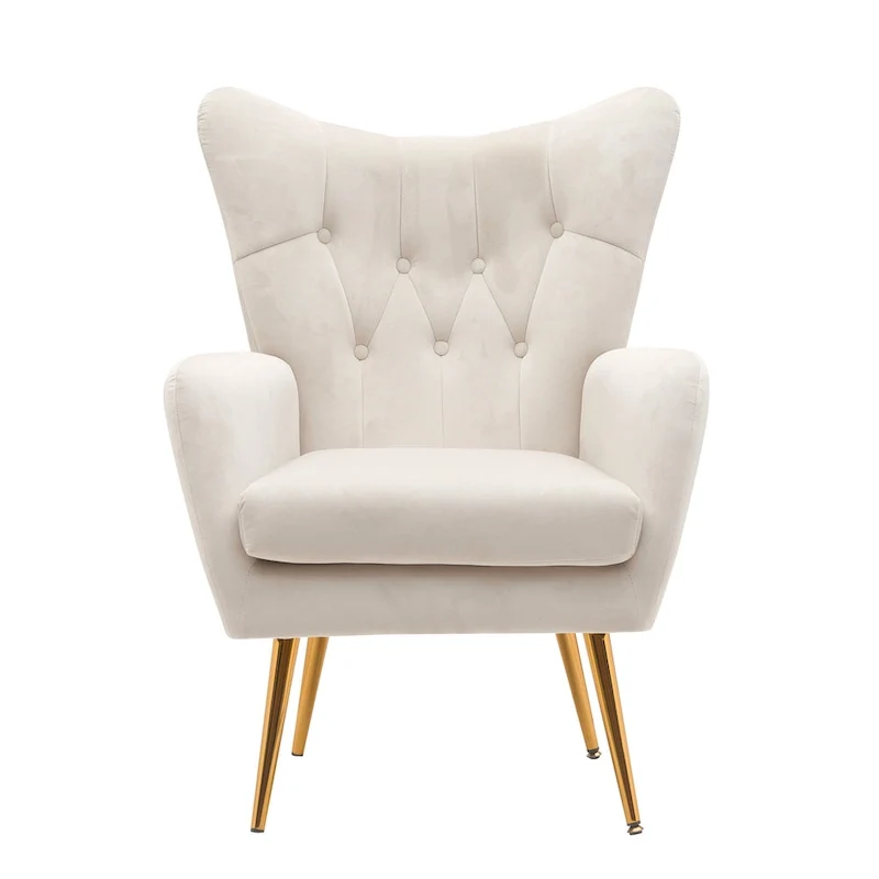 Mid Century Wingback Upholstered Accent Chair