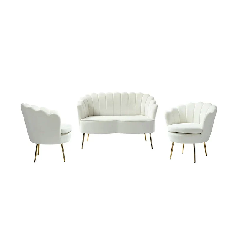 Xabier 52 in. 3 Piece Living Room Set by HULALA HOME