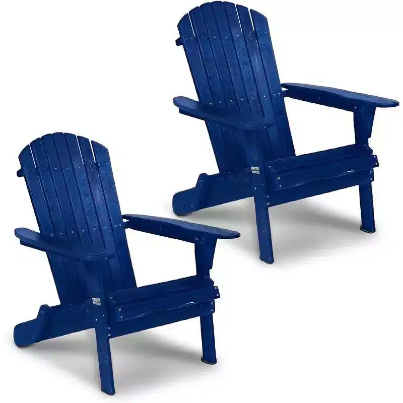 Karl Home 2PCS Solid Wood Folding Adirondack Chair