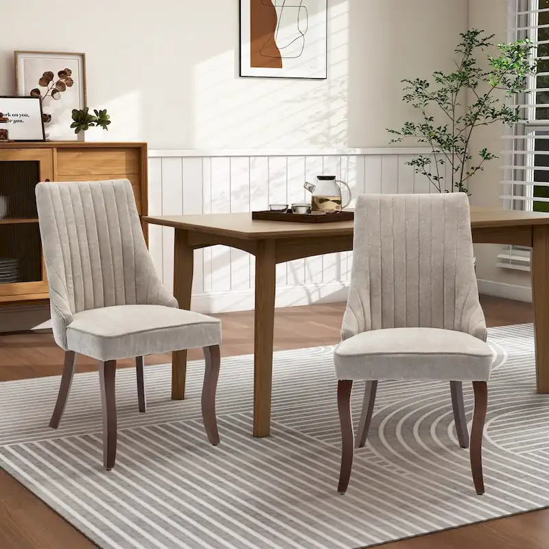 Upholstered Dining Side Chair Accent Chair Set of 2)