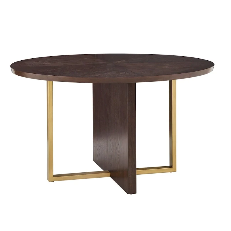 Andrea Espresso 54-inch Round Dining Table by iNSPIRE Q Modern - 54 Round Dining Table