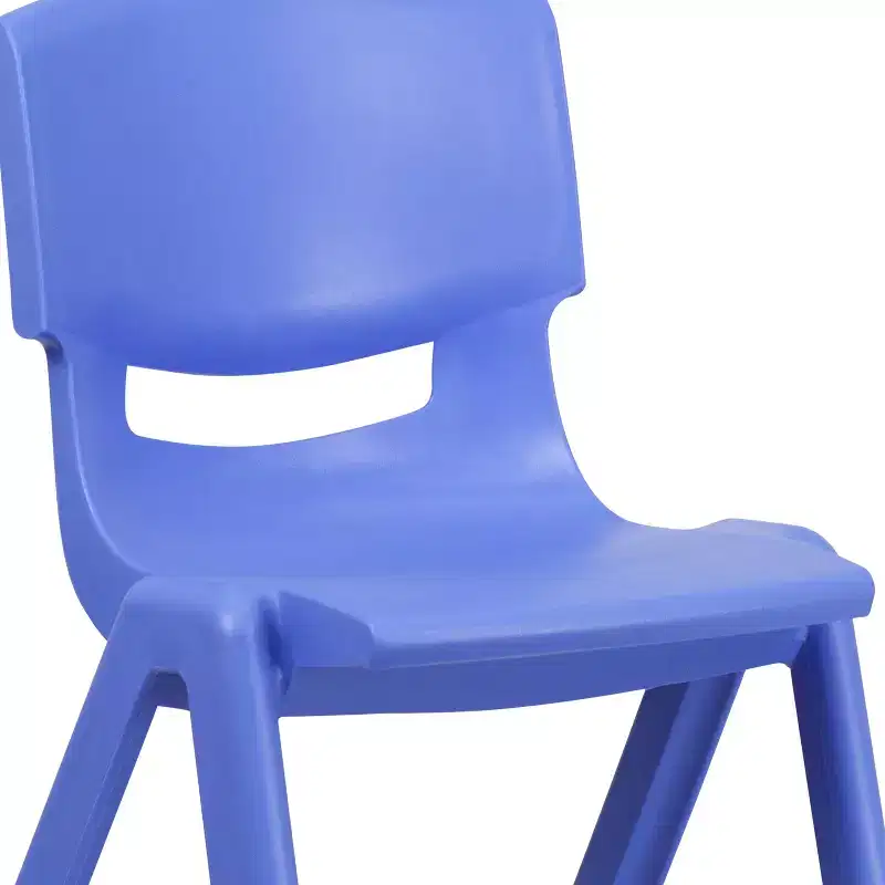 Emma and Oliver 5 Pack Plastic Stackable School Chair with 15.5'' Seat Height