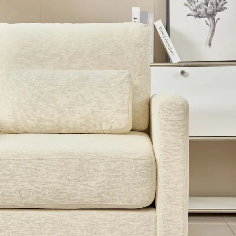 Chenille Upholstered Accent Chair with Armrests