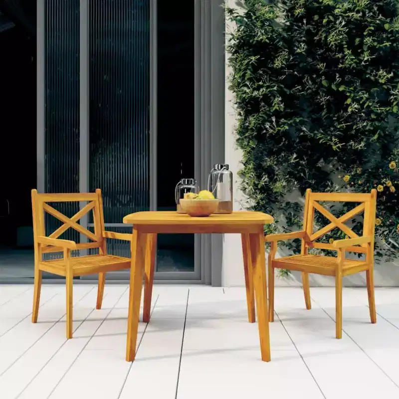 vidaXL Outdoor Dining Set with Solid Acacia Wood