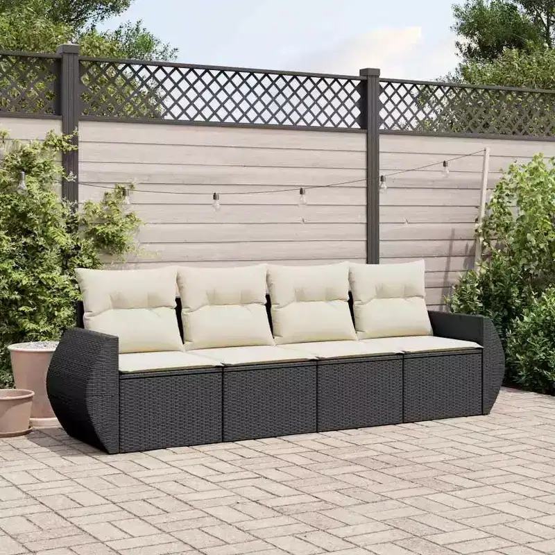 vidaXL Patio Sofa Set Adjustable Feet Garden Sofa Set Rectangular