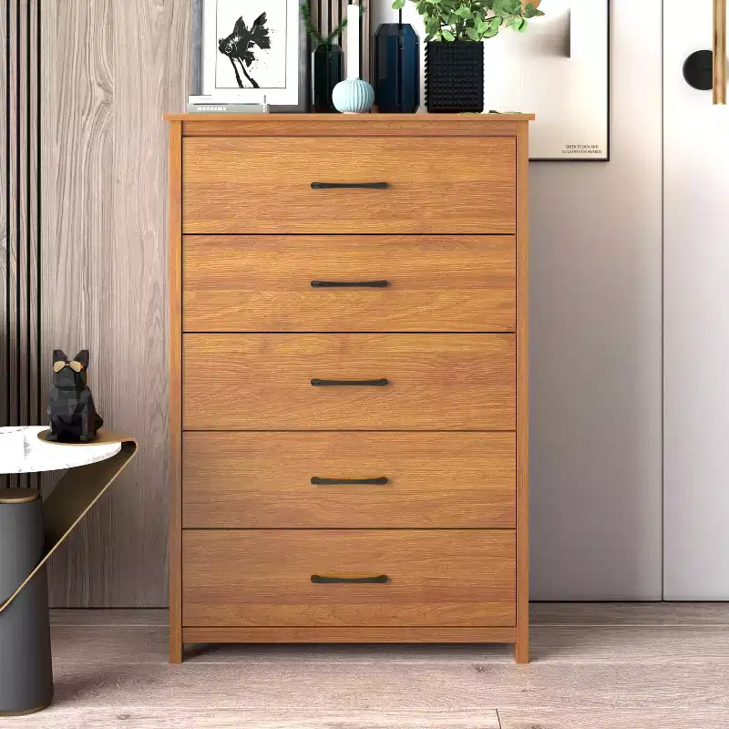 Galano 5-Drawer Dresser with Narrow Depth 31.3 W  15.6 D  47.7 H