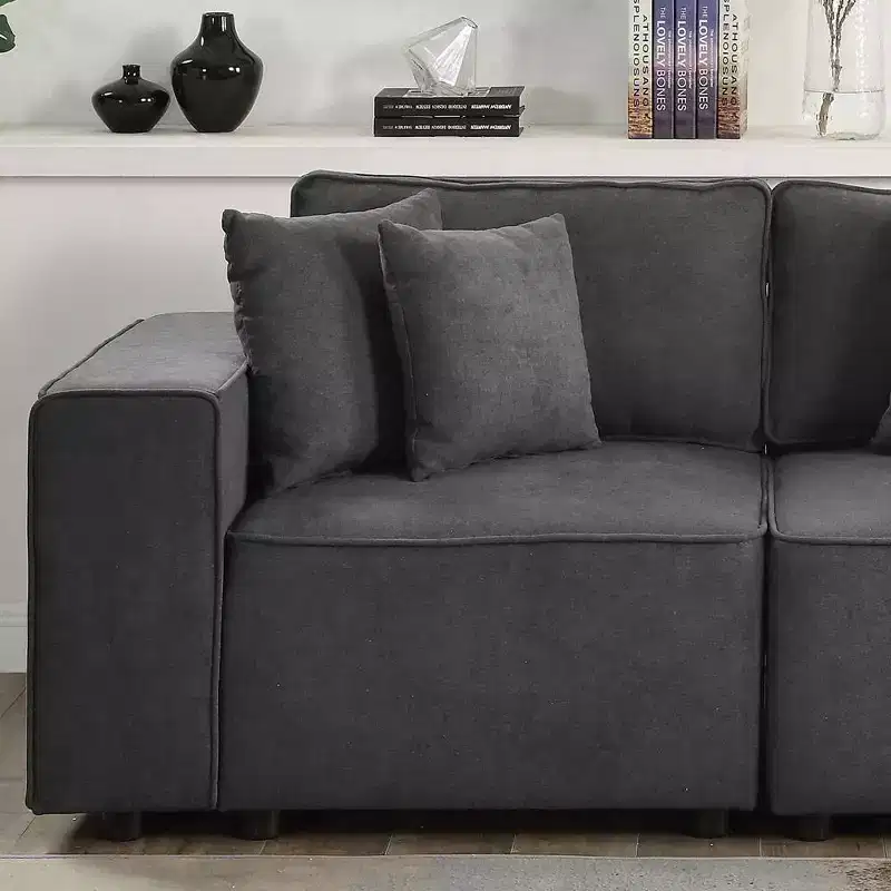 28" Silvester Gray Fabric -  Furniture: Upholstered Accent Chair, Wood Frame, No Assembly Required
