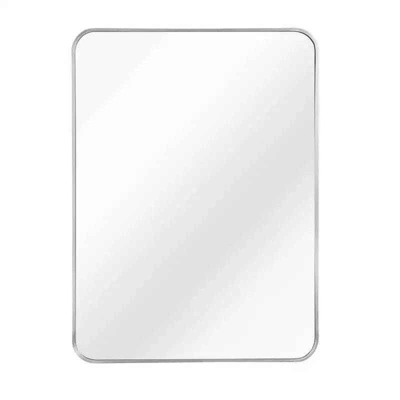 HomeRoots 36 Silver Aluminum Framed Accent Mirror