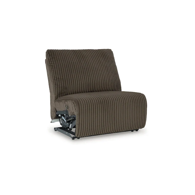Top Tier Brown 6-Piece Reclining Sectional with Chaise - 147W x 134D x 41H