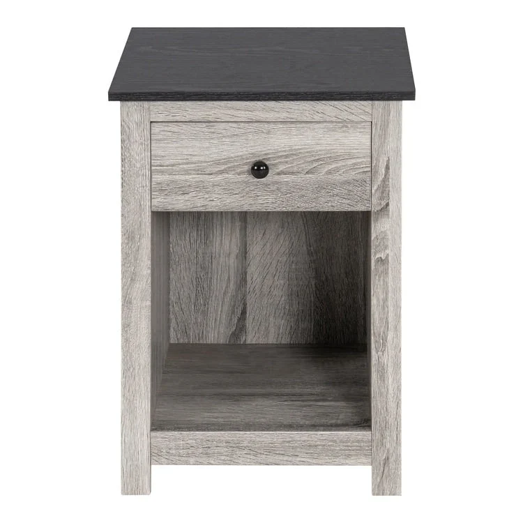 End Table with Drawer and Lower Shelf