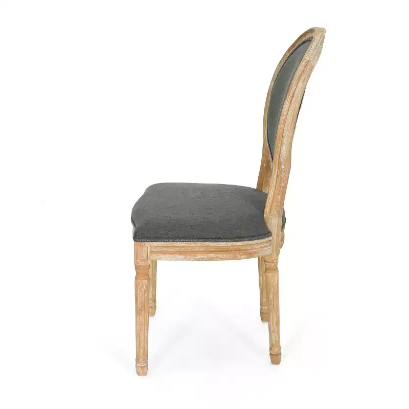 GDFStudio Newman Traditional Upholstered Rubberwood Dining Chairs (Set of 4)