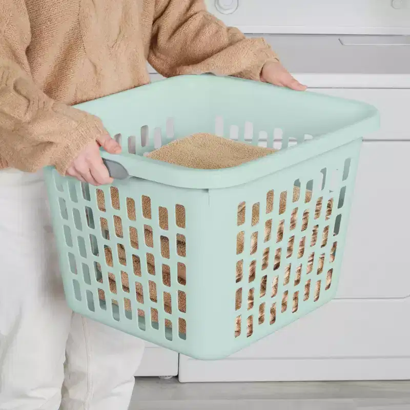 Sterilite Laundry Basket, Plastic Hamper with Handles