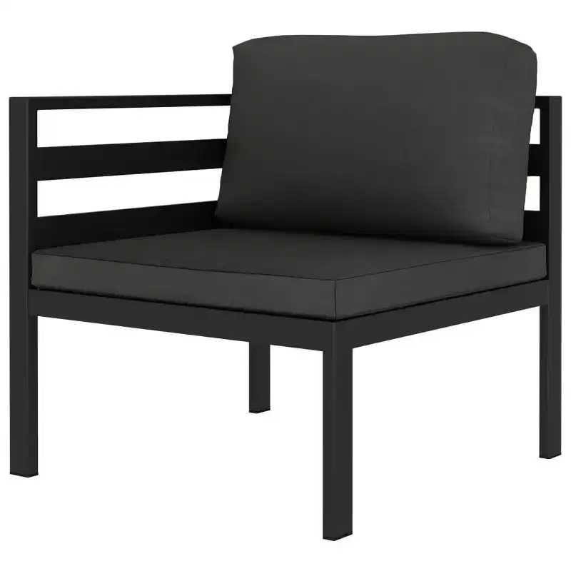 vidaXL Garden Lounge Set Anthracite Aluminum, Polyester 3 Piece Set