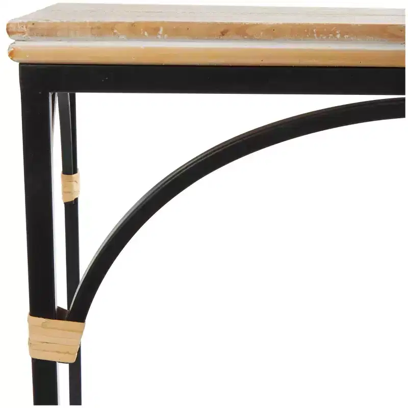 Olivia & May Metal Arched Accent Table: Set of 2, No Assembly, Indoor Use, Modern Farmhouse Style
