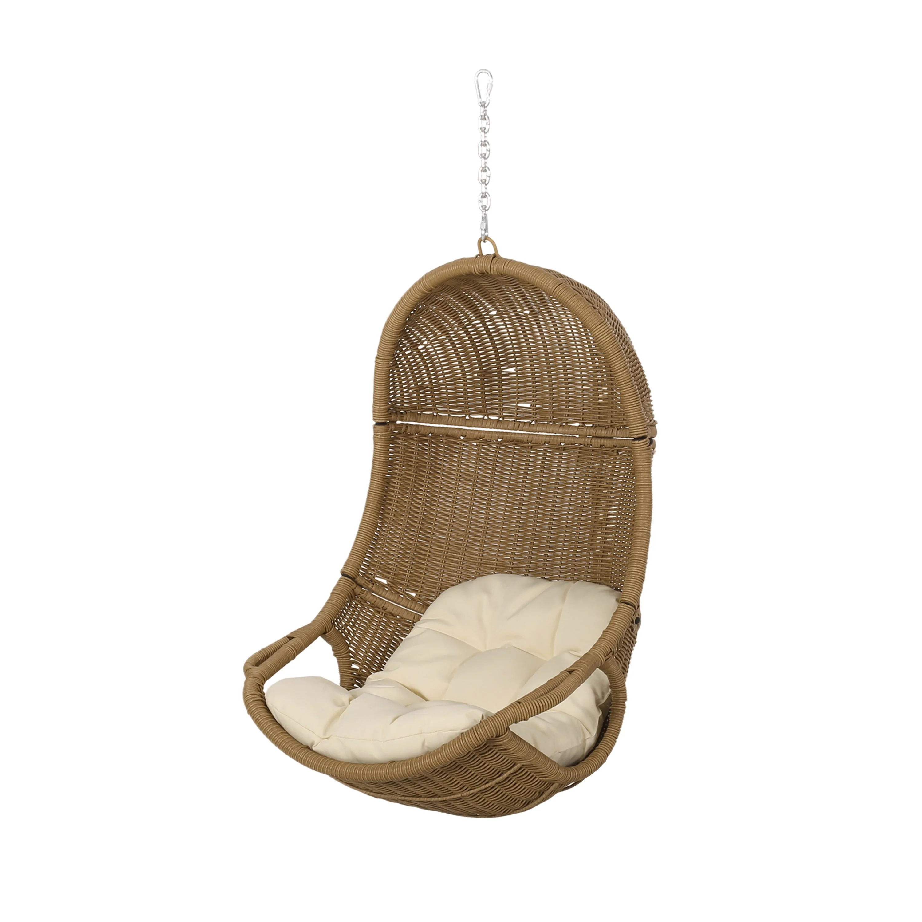Outdoor Hanging Basket Swing Chair with Cushion