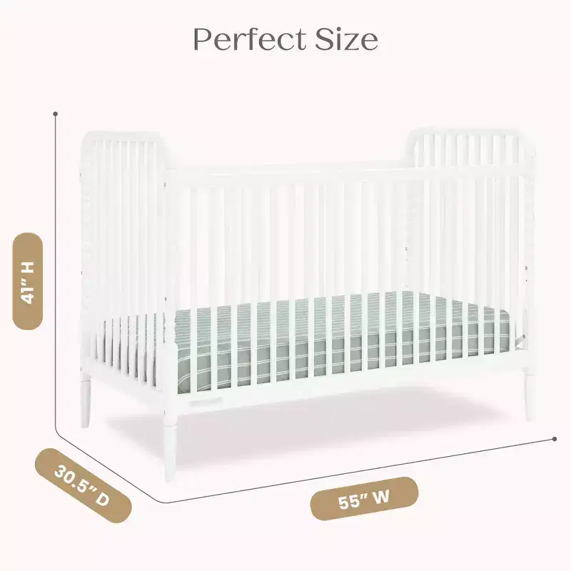 4-in-1 Convertible Crib – Solid Pine, GREENGUARD Gold
