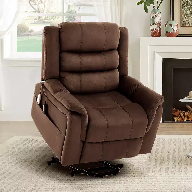 Bestier 37 Power Lift Recliner Chair With Massage and Heating for Living Room, Electric Lift Recliner Single Sofa with Side Pockets for Elderly
