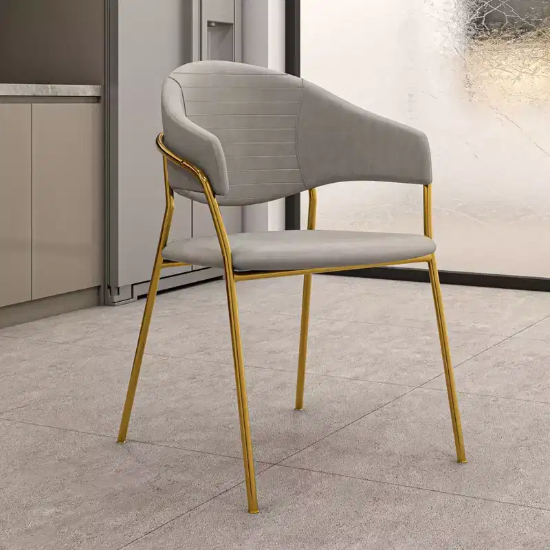 Upholstered Dining Chair Set of 2 Velvet Camelback Stainless Steel Legs 330 lbs