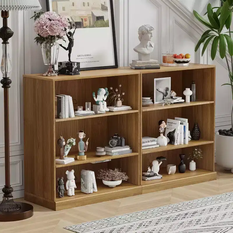 36x31x16 Wood Accent Cabinet with Adjustable Shelf Storage Cabinet without Door Natural