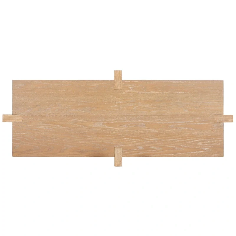 Rectangular Oak Veneer Wood Console Table - 48W x 20D x 30H