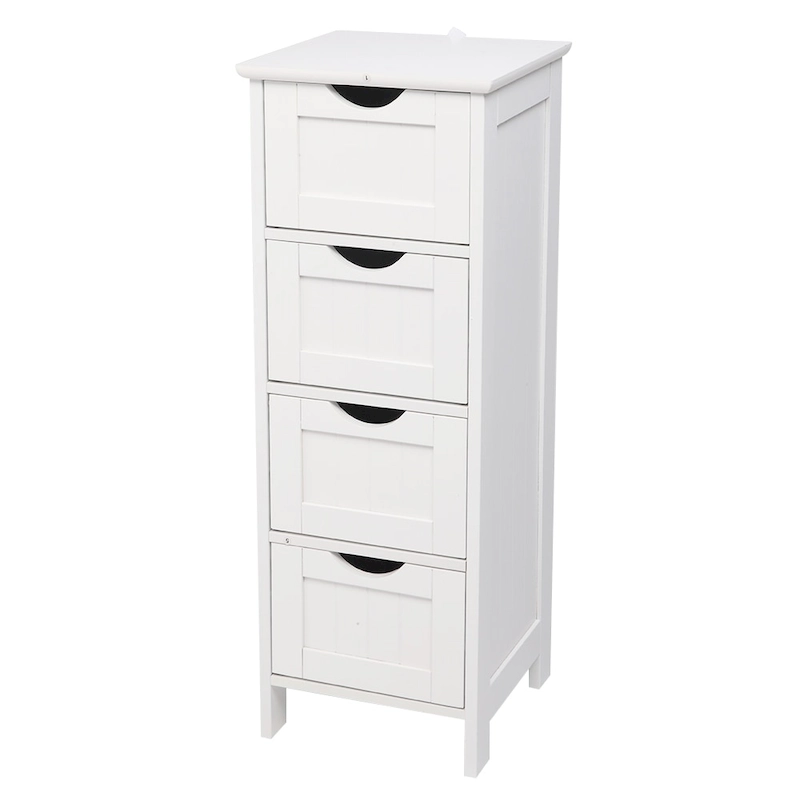 32FCH 4 Drawers bathroom ark Storage Cabinet white