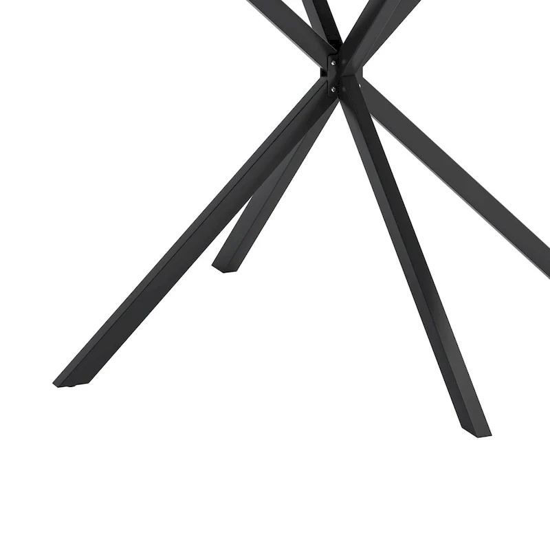 42.13 Modern Cross Leg Round Dining Table