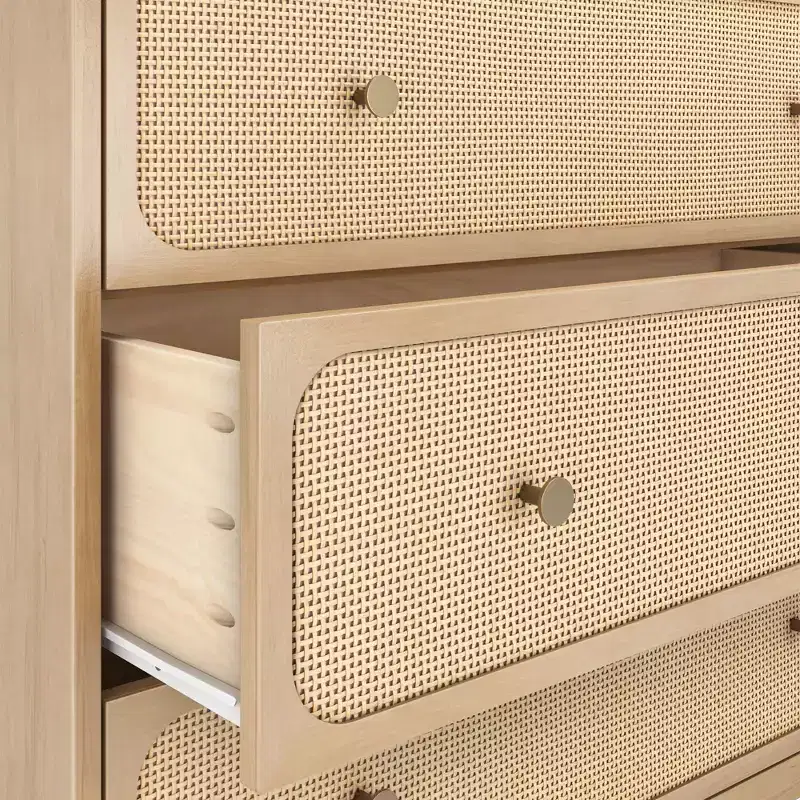 Elio/Rattan 3 Drawer Dresser