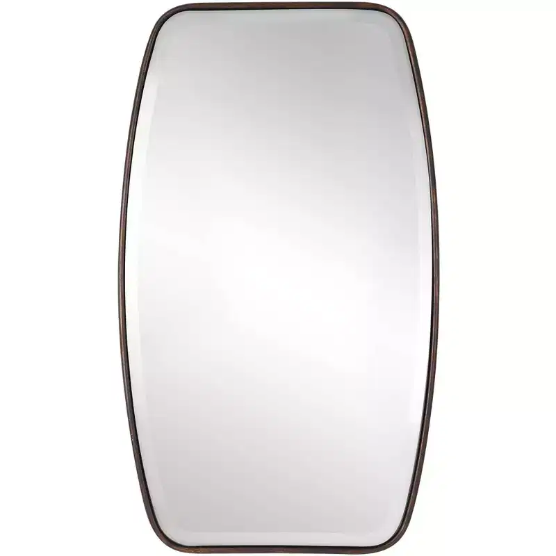 Uttermost Rectangular Vanity Accent Wall Mirror Modern Beveled Dark Bronze Frame 21 1/4 Wide for Bathroom Bedroom Living Room