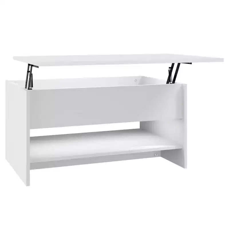 Coffee Table White Engineered wood Moderate Adjustable Armrests