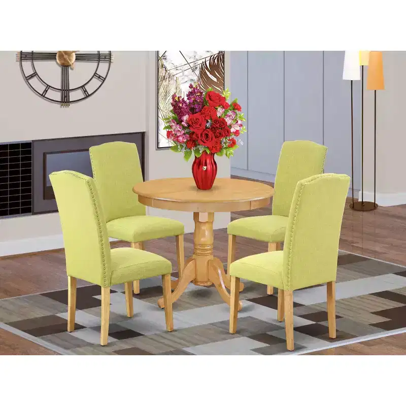 5-Piece Modern Round Dining Set – 36