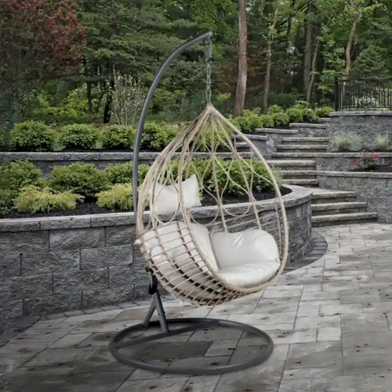Lozova Hanging Basket Chair, Wood