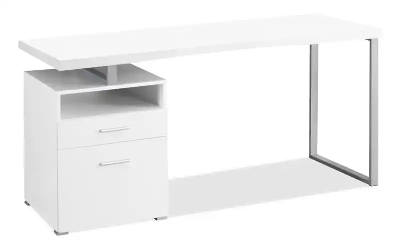 60 Adjustable Office Desk with 2-Drawers & Cubbyhole