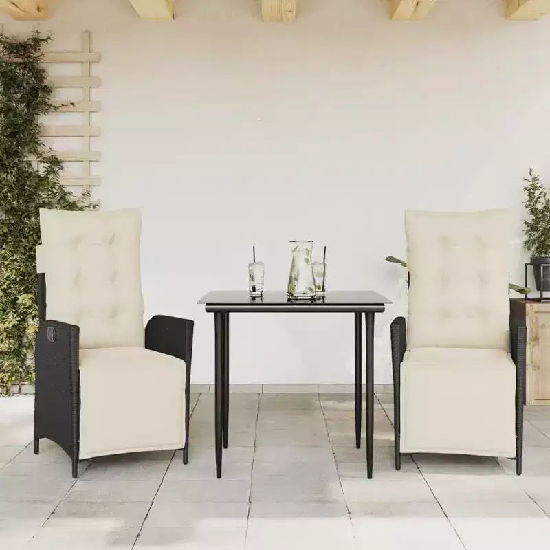 vidaXL Modern Garden Dining Set in Wicker