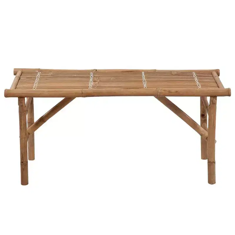 vidaXL Garden Bench Natural Bamboo Medium Foldable