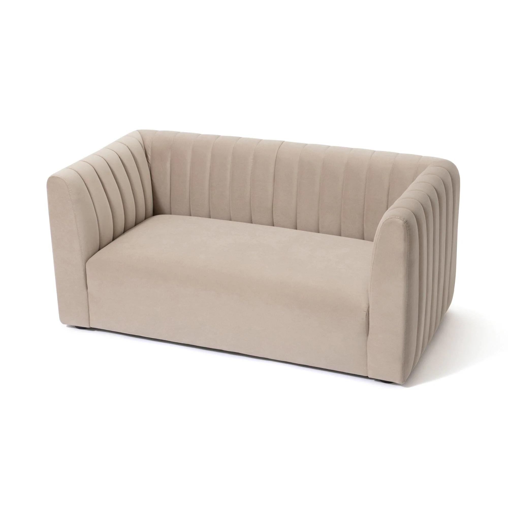 Beige 2-Seater Fabric Sofa