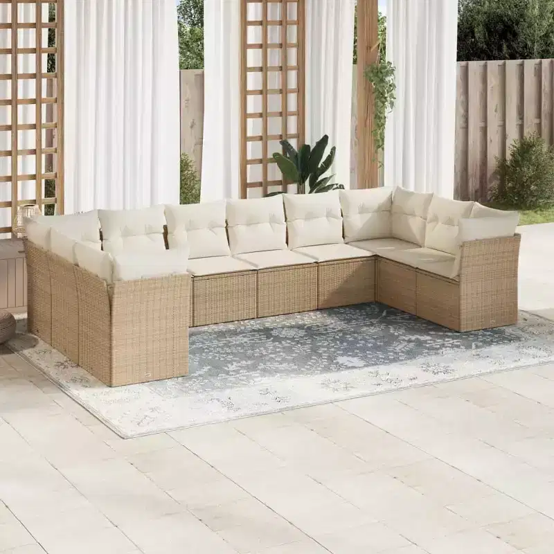 vidaXL Modular Garden Sofa Set with Cushions in Different Colors