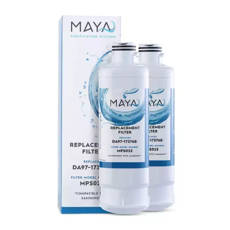 MAYA Replacement Samsung Refrigerator Water Filter 2pk - MPS223: Sumsung Water Filter Replacement, Blue & White, 6-Month Warranty