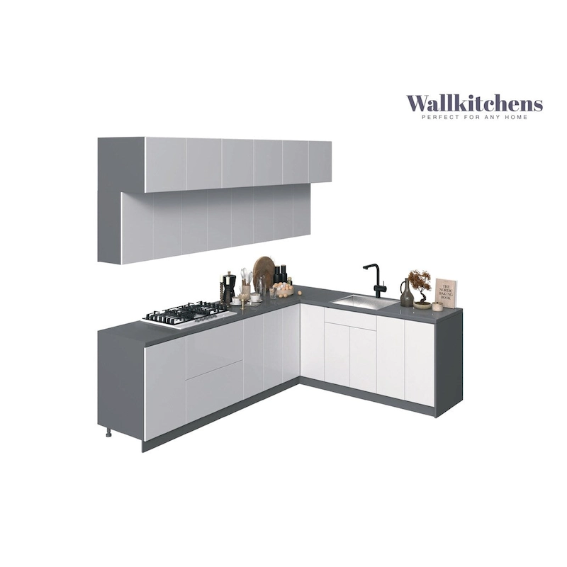 Kitchen Radiance Collection White Gloss Color Base Size 9Ft Wide - 108x85