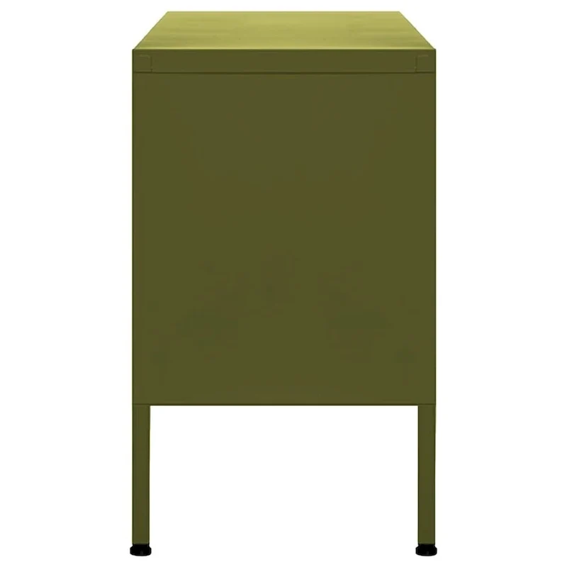 vidaXL TV Stand TV Unit Sideboard Home TV Console Media Unit Cupboard Steel - 41.3 x 13.8 x 19.7