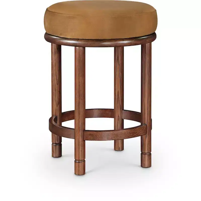 Meridian Furniture,Monette Saddle Velvet Counter Stool