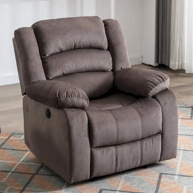 Electric Lift Power Recliner with Padded Arms and USB Port