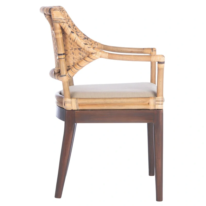 SAFAVIEH Saveta Honey Arm Chair - 23 x 22.5 x 34 - 23Wx23Dx34H