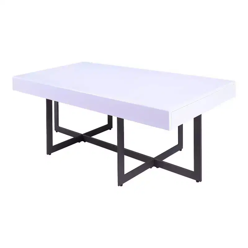 47.25 Neyo Rectangle Coffee Table with Drawers White - miBasics