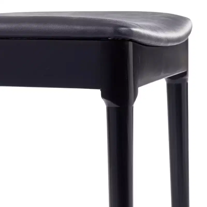 Set of 2 Solid Beechwood Dining Chairs Spindle Backrest Padded Vinyl Seat 500 lbs