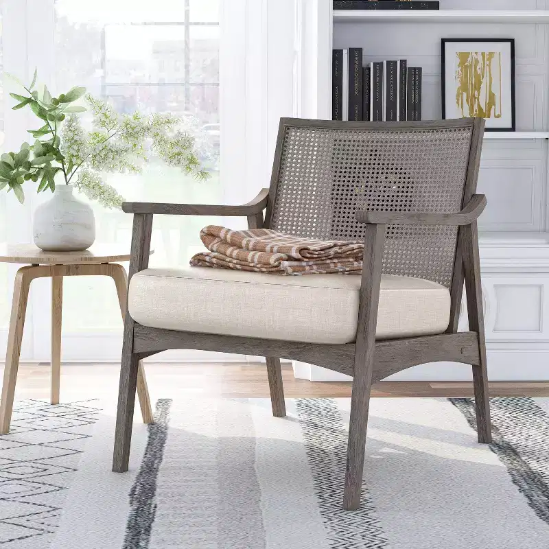 24/7 Shop At Home Aurelia Cane Back Accent Chair