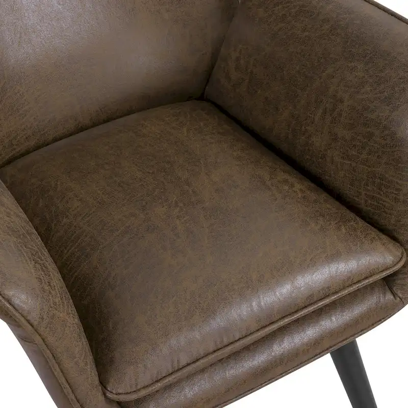 Upholstered Wingback Armchair Leisure Accent Chair, Single - 40.55 H x 28.34 W x 33.1 D