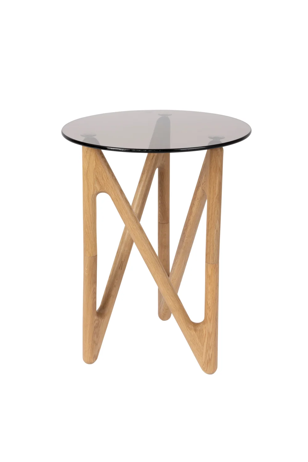 Round Glass Retro Side Table
