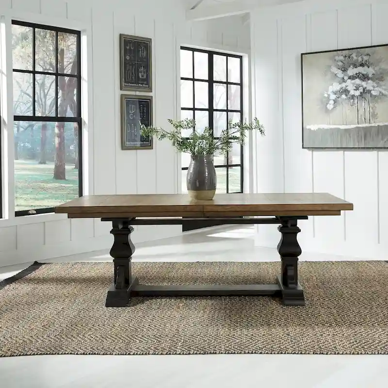 Harvest Home Chalkboard 5 Piece Trestle Table Set